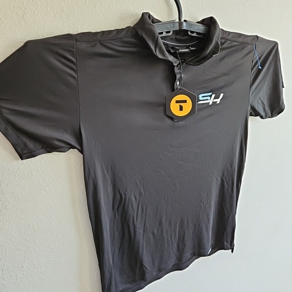 Truewerk Stewart Haas Crew Issued Polo Shirt Mens Size M Black Racing Ford NWT - Picture 6 of 8